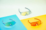 A.P.E. Optics Vega Evo Cycling Sunglasses (Polished Crystal Clear w/ Yellow/Green Lens)