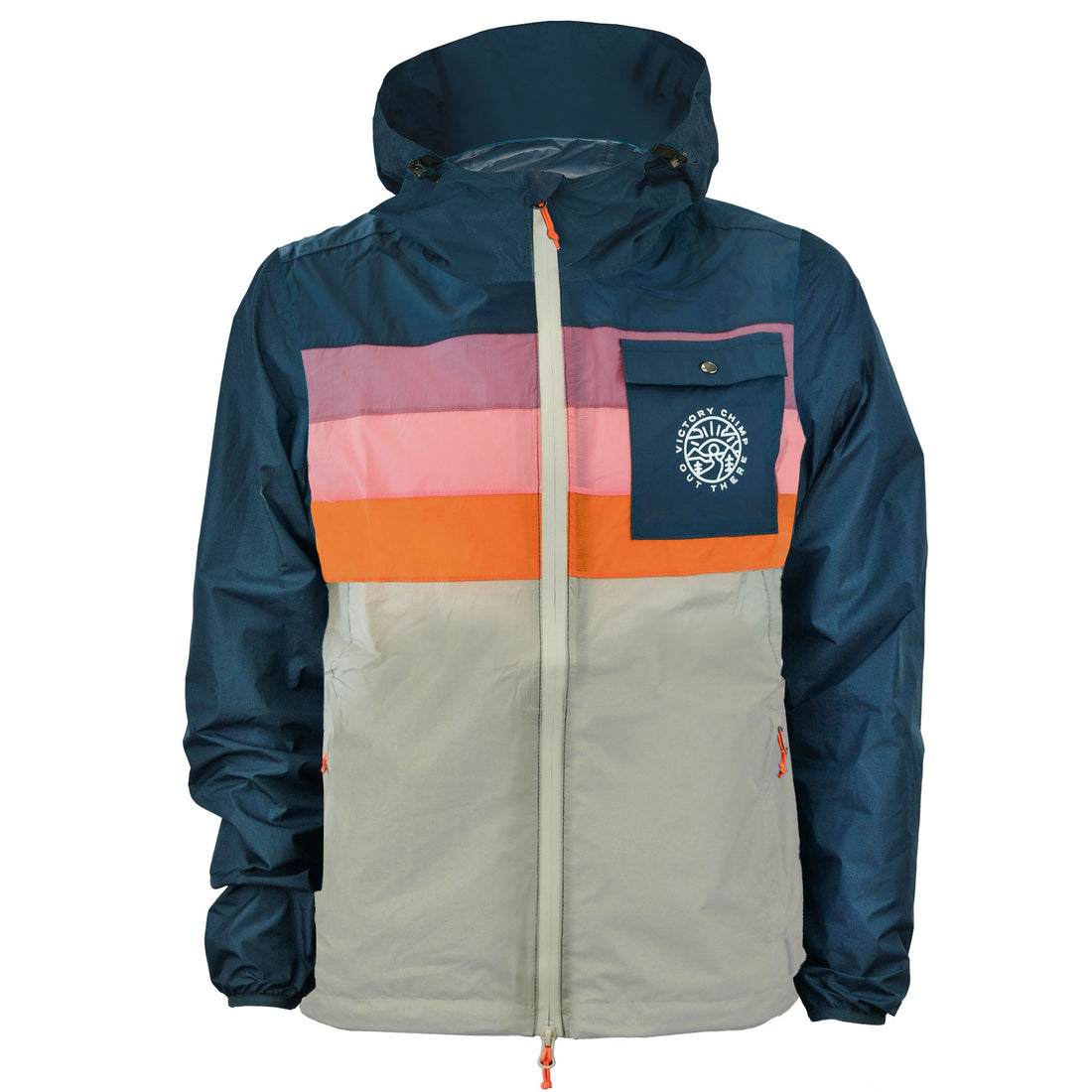 Out There Unisex Packable Rain Jacket (Sunset)