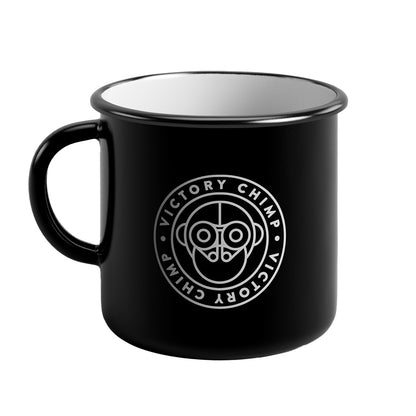 Victory Chimp Enamel Mug (Black)