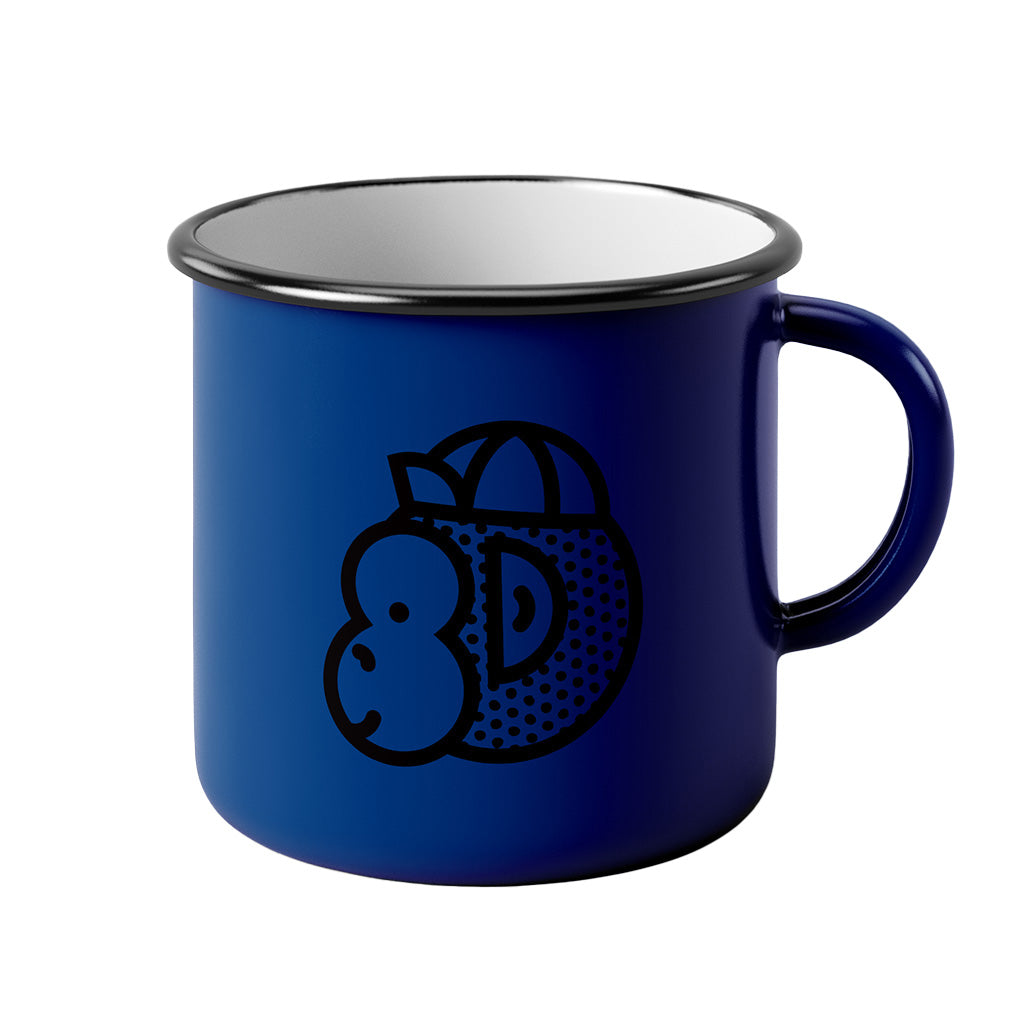 Victory Chimp Enamel Mug (Cobalt Blue)