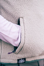 Out There Recycled Sherpa Fleece Gilet (Forest/Pistachio)