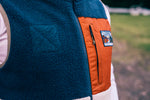Out There Recycled Sherpa Fleece Gilet (Navy/Sand)