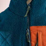 Out There Recycled Sherpa Fleece Gilet (Navy/Sand)