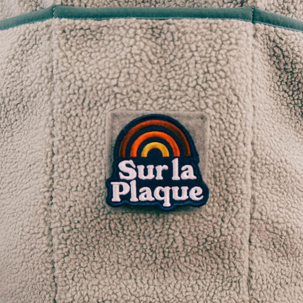 Out There Recycled Sherpa Fleece Gilet (Navy/Sand)