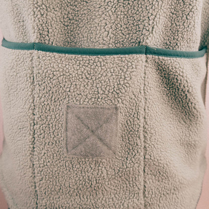 Out There Recycled Sherpa Fleece Gilet (Navy/Sand)