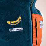 Out There Recycled Sherpa Fleece Gilet (Navy/Sand)