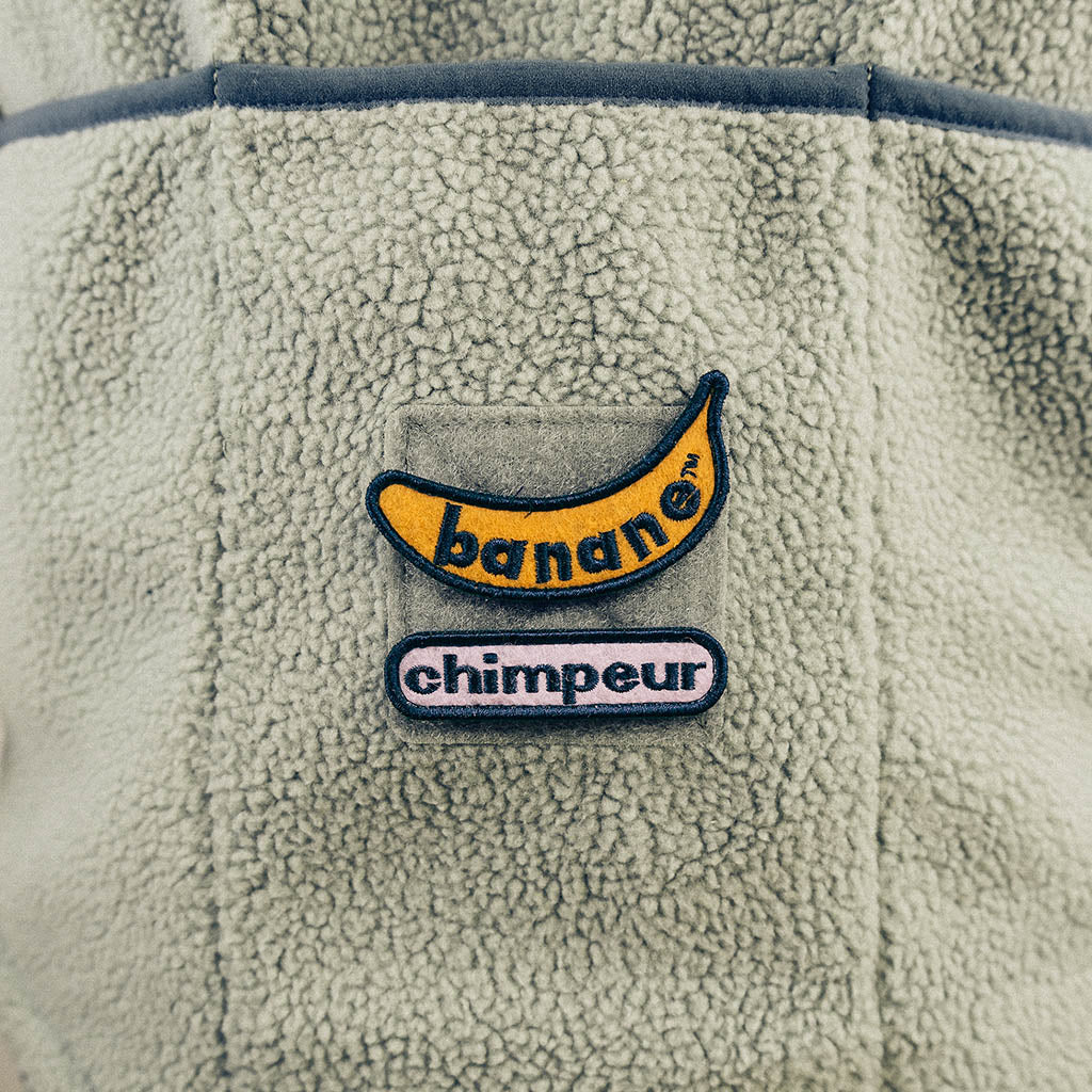 Out There Recycled Sherpa Fleece Gilet (Forest/Pistachio)