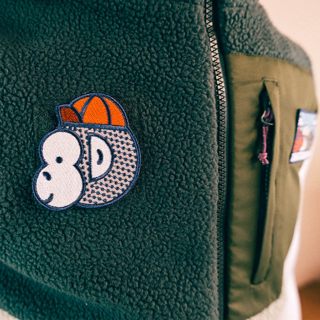 Out There Recycled Sherpa Fleece Gilet (Forest/Pistachio)