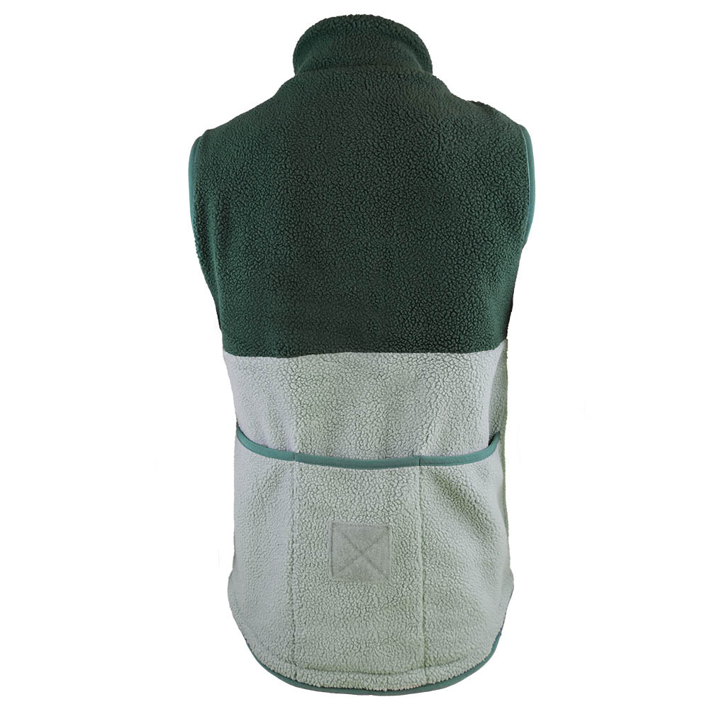 Out There Recycled Sherpa Fleece Gilet (Forest/Pistachio)