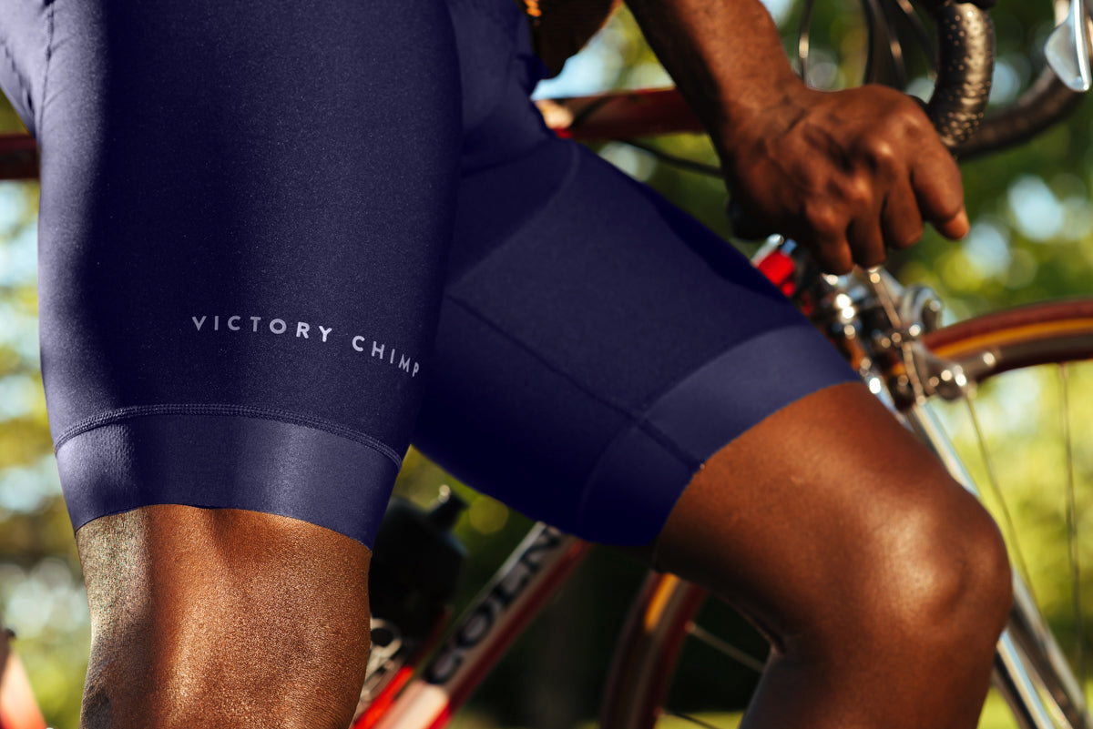 Men’s Signature Bib Shorts (Navy) Cycling Shorts Men Victory Chimp