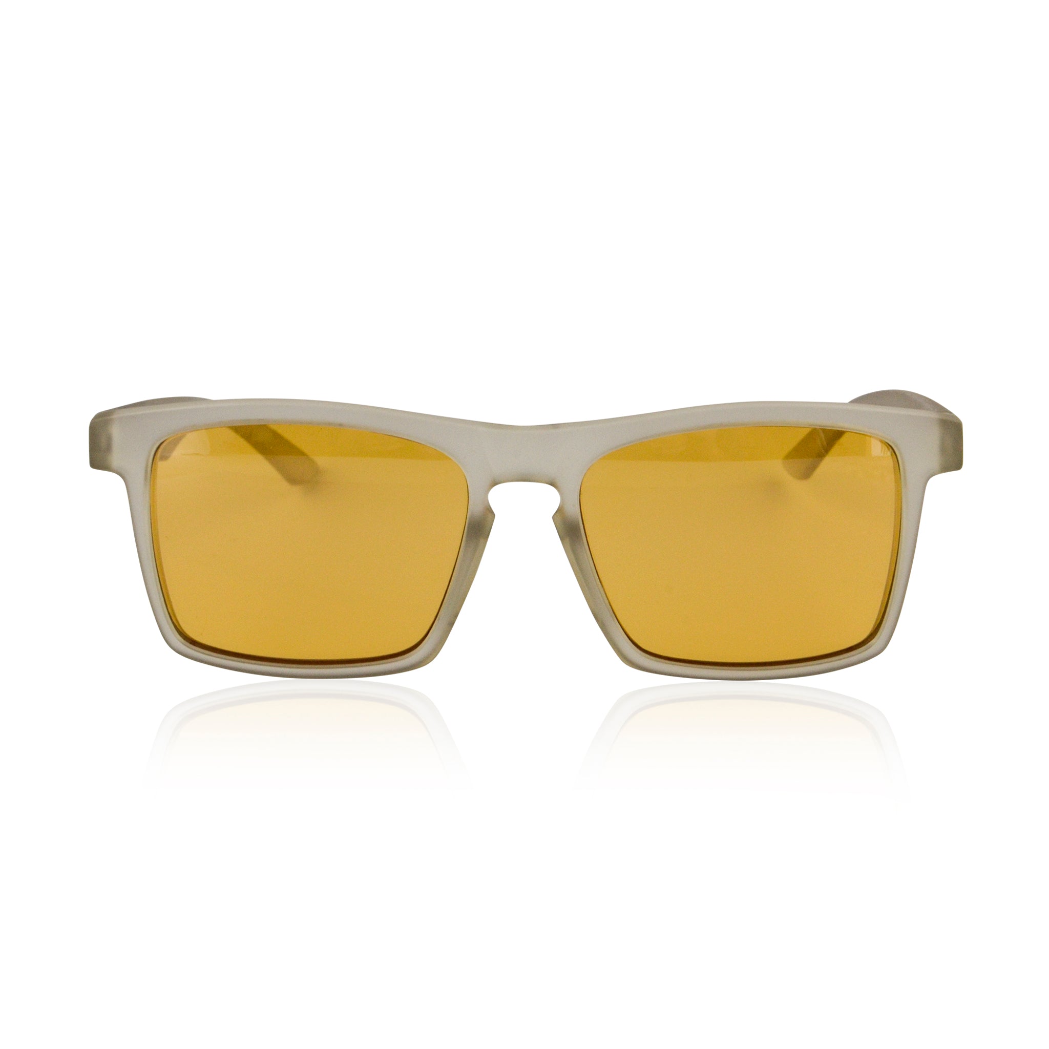A.P.E. Optics Claro Sunglasses (Matte Snow w/ Bronze + Silver Mirror Lens)