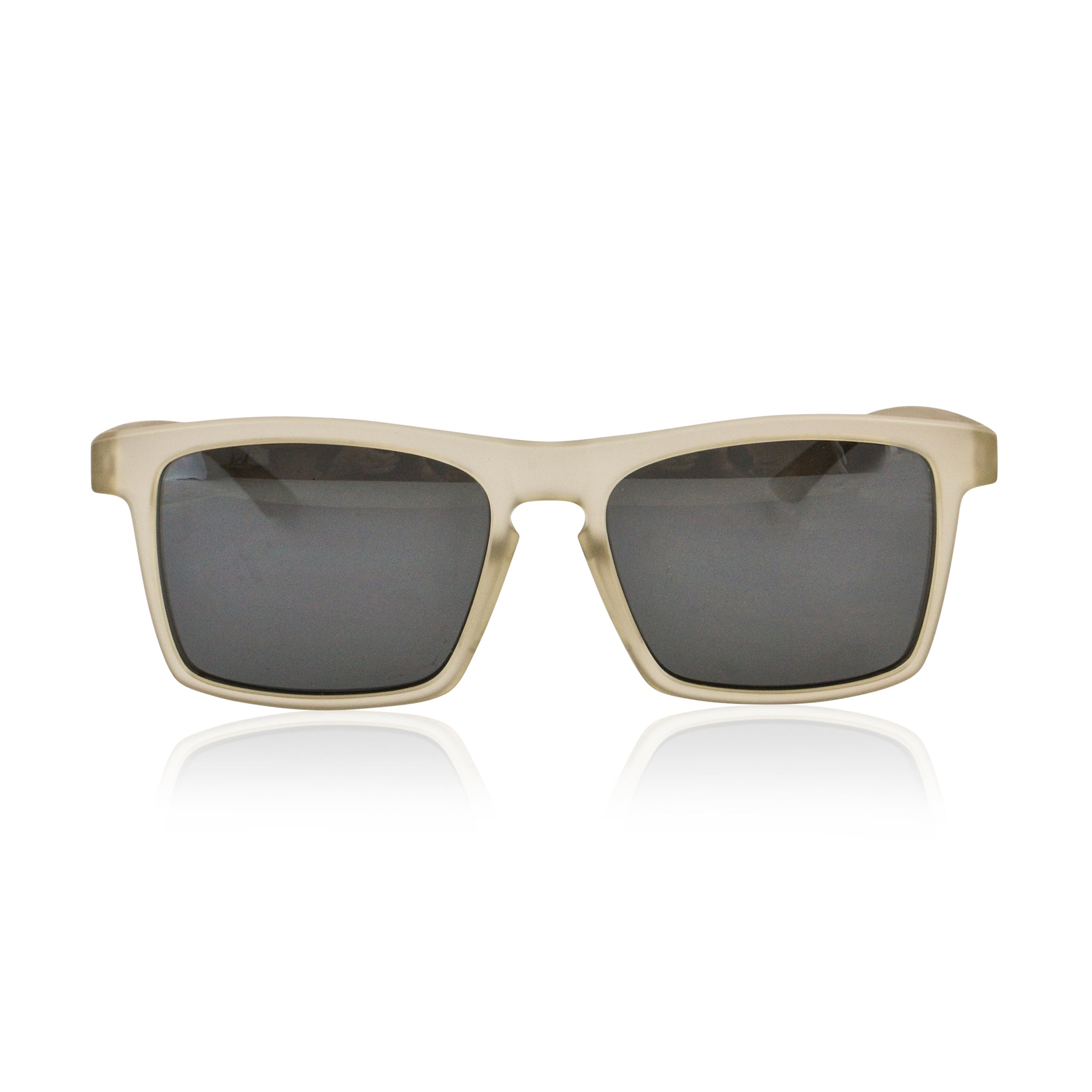 A.P.E. Optics Claro Sunglasses (Matte Snow w/ Smoke + Silver Mirror Lens)