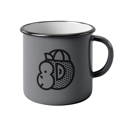 Victory Chimp Enamel Mug (Grey)