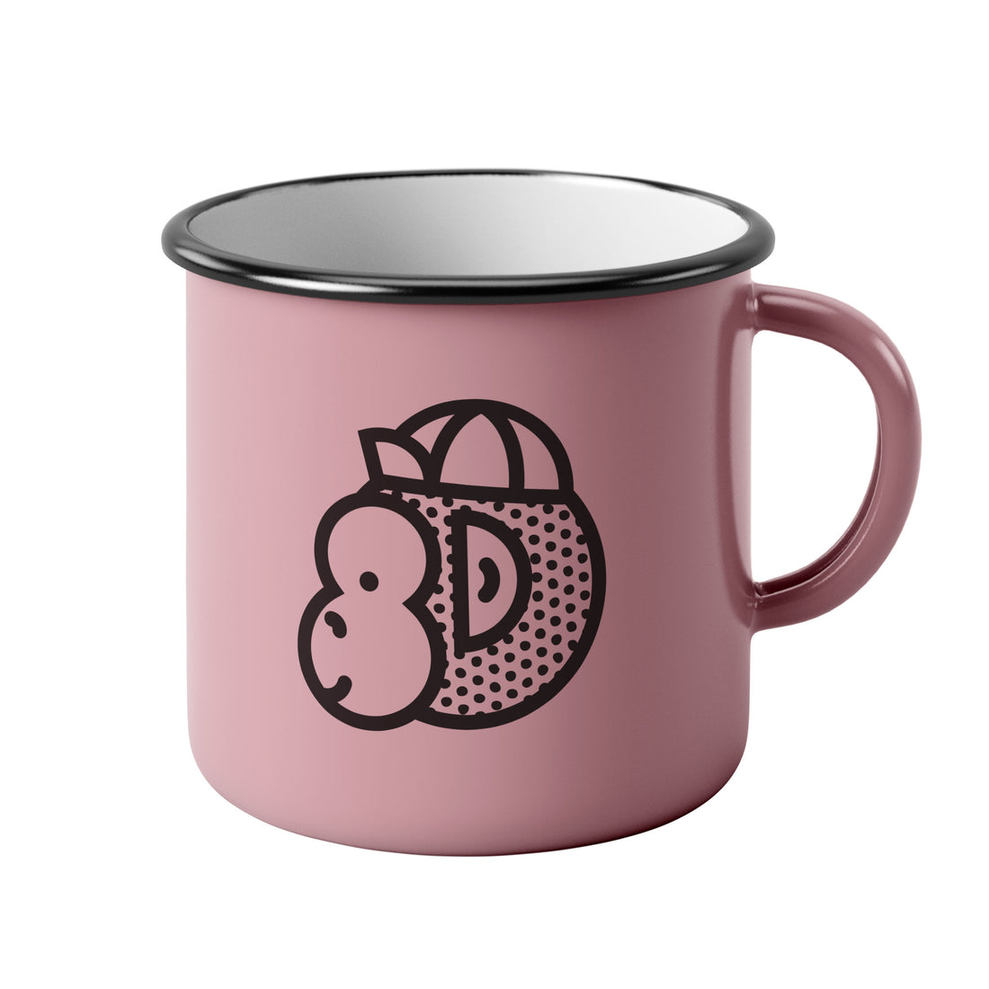 Victory Chimp Enamel Mug (Pink)