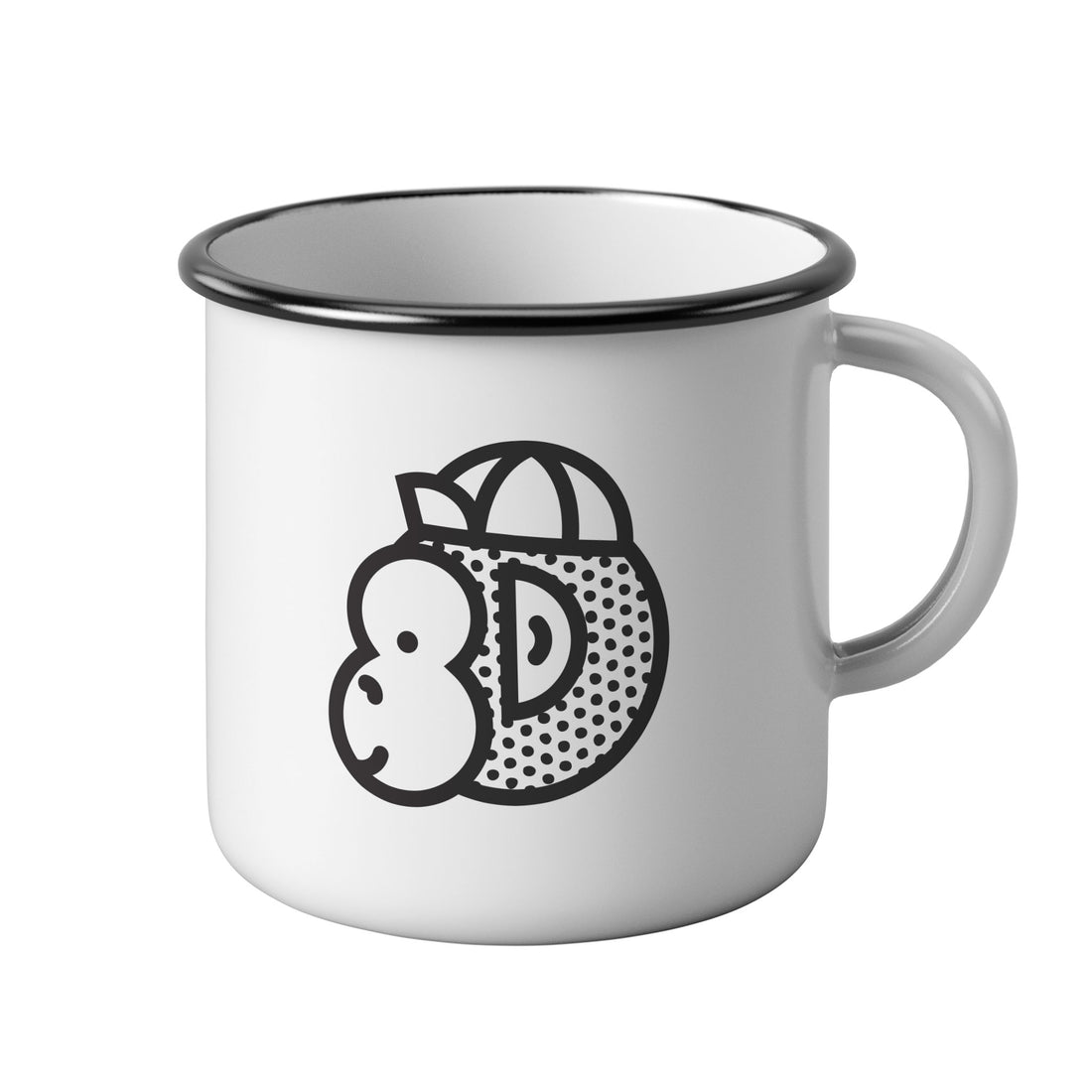 Victory Chimp Enamel Mug (White)