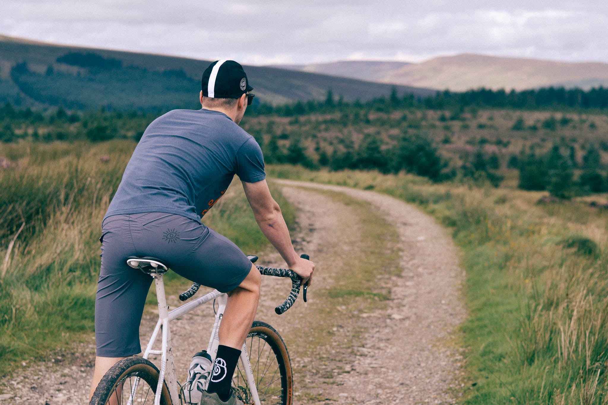 Out There Unisex Gravel Cycling Shorts (Grey)