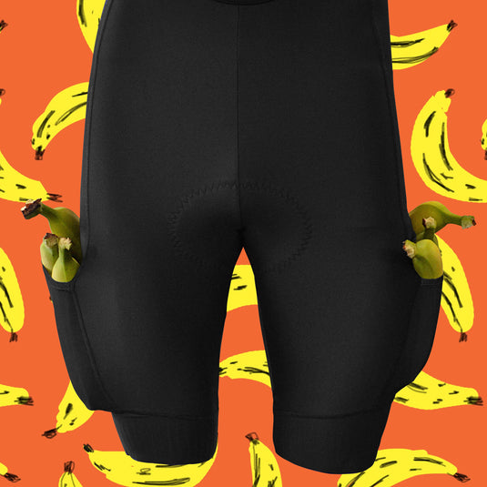Out There Cargo Bib Shorts (Black) Cycling Shorts Men Victory Chimp