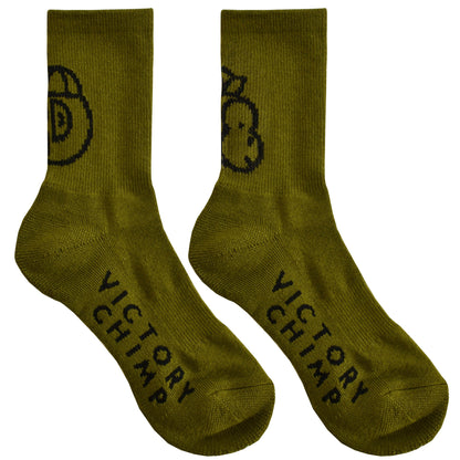 Chimpeur Merino Wool Winter Socks (Olive Green)